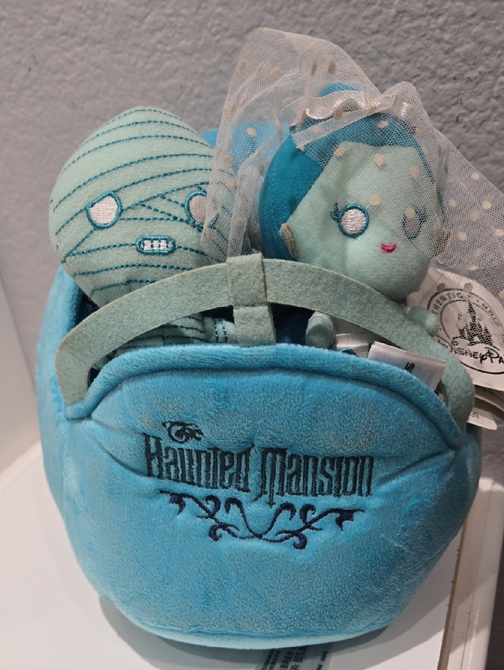 Disney Haunted Mansion Plush Basket - Blue Ghosts